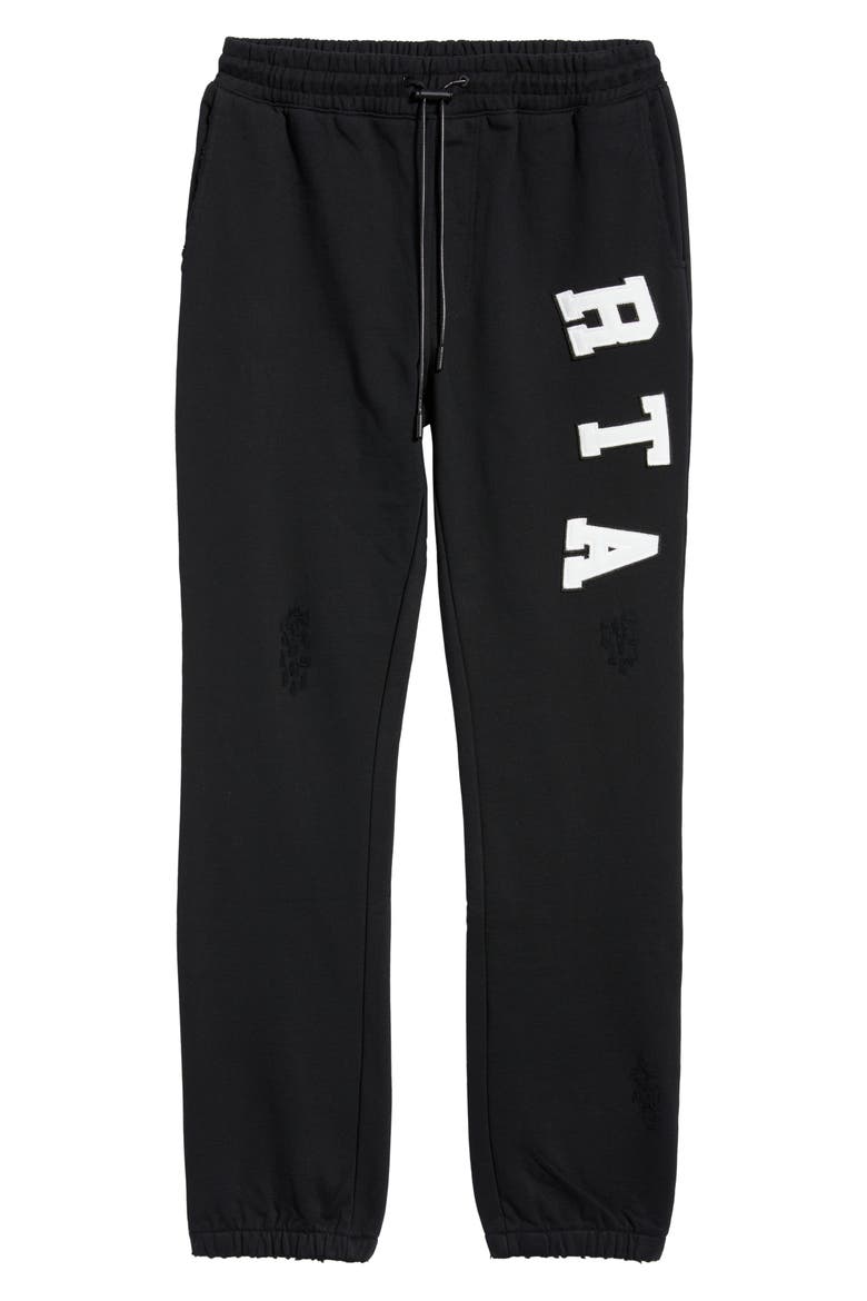 Owen Cotton Drawstring Joggers, Alternate, color, BLACK COLLEGIATE