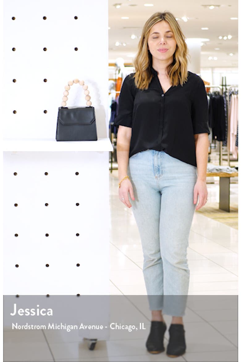 Miesha Statement Handle Faux Leather Satchel video