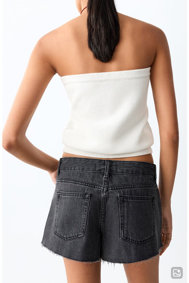 Strapless Cotton Top, Alternate, color, ECRU