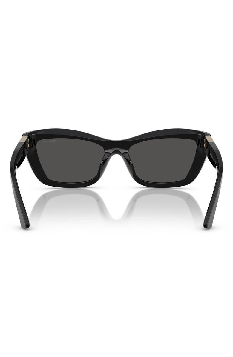 Jimmy Choo 54mm Cat Eye Sunglasses, Alternate, color, Black