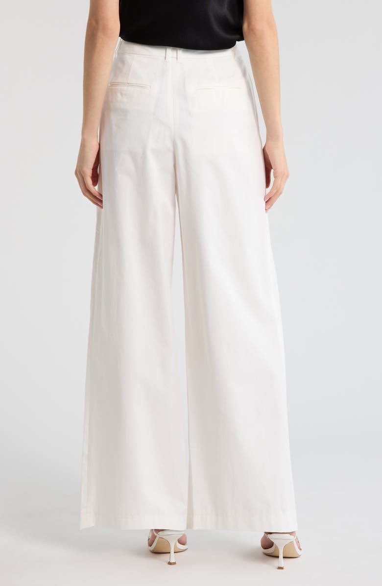 DÔEN Lisa Wide Leg Cotton Pants, Alternate, color, Salt