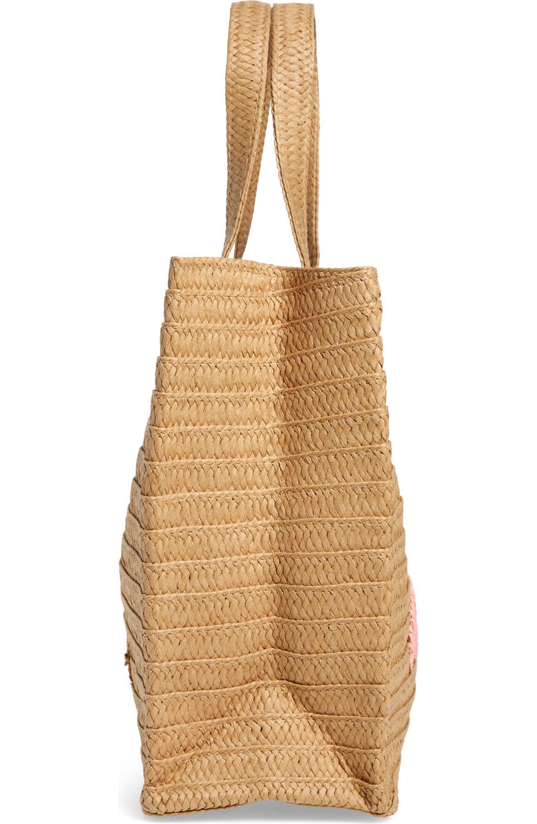 BTB Los Angeles The Beach is Back Straw Tote, Alternate, color,
