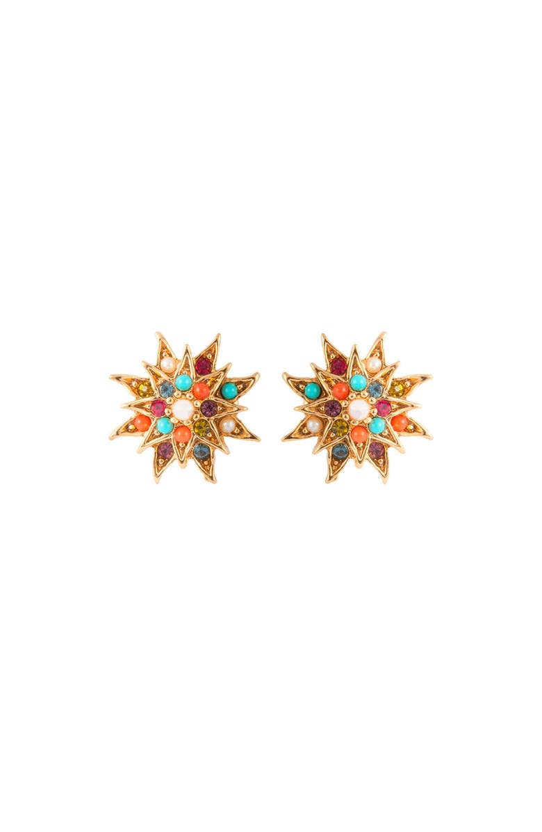 Susan Caplan 1980s D Orlan Star Swarovski Crystal Clip-On Earrings, Main, color, D'orlan