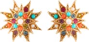 Susan Caplan 1980s D Orlan Star Swarovski Crystal Clip-On Earrings