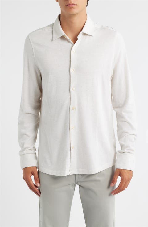 Hornby Long Sleeve Knit Button-Up Shirt