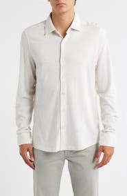 Robert Barakett Hornby Long Sleeve Knit Button-Up Shirt