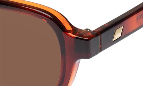 Le Specs Pilferer 53mm Rectangular Sunglasses In Brown