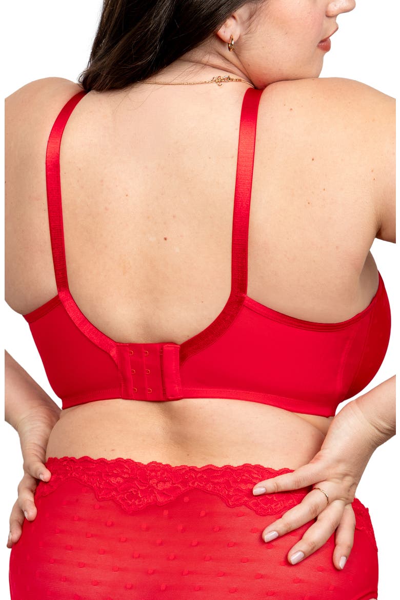 Sheer Whisper Full Coverage Unlined Underwire Bra, Alternate, color, DIVA RED