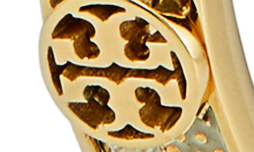 Tory Burch Small Miller Crystal Hoop Earrings In Gold