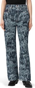 AllSaints Blake Print Wide Leg Jeans