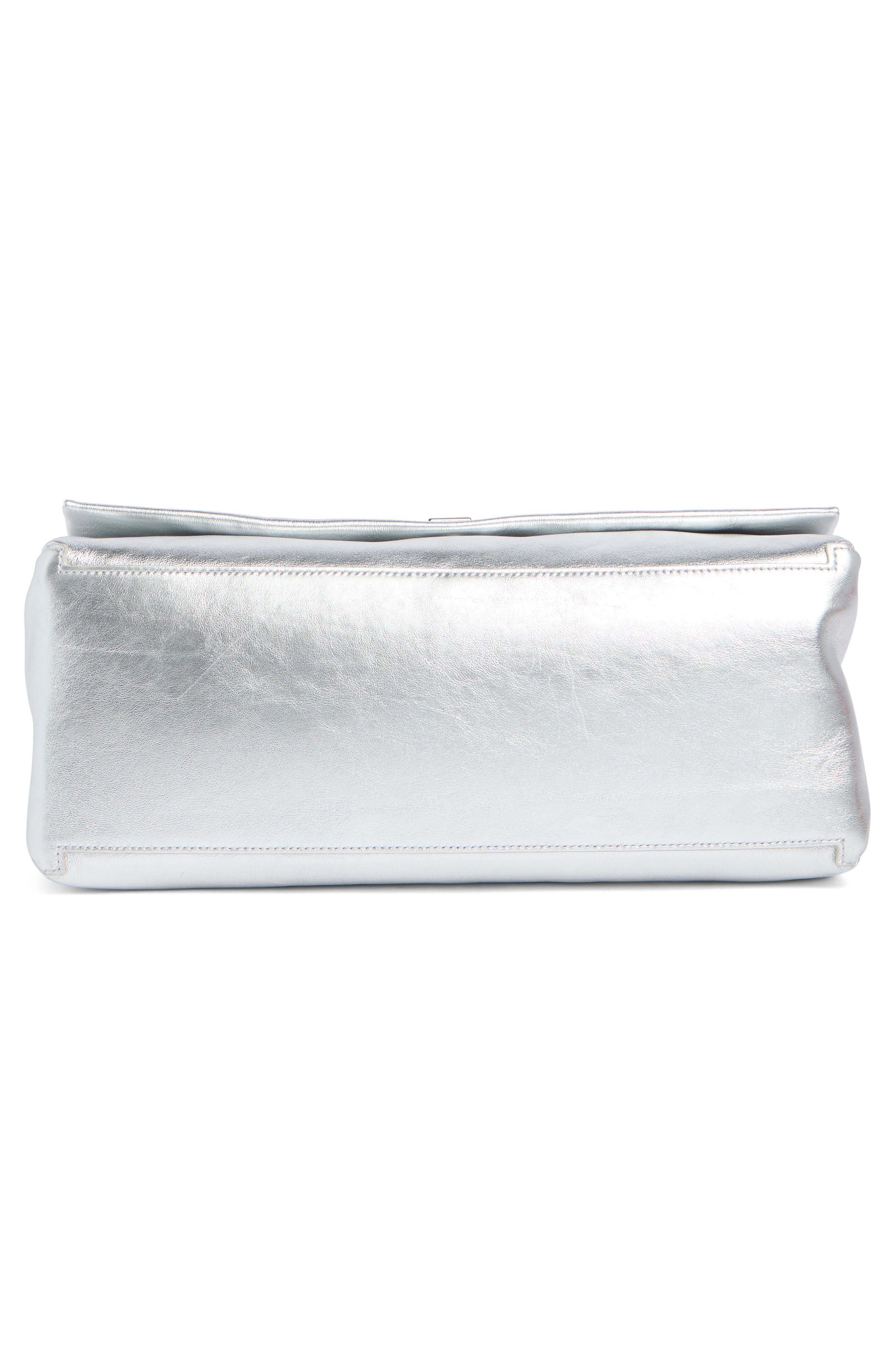 The Large Dual Shoulder Bag, Alternate, color, SILVER