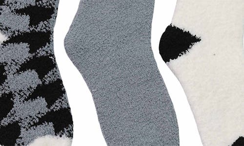 Cuddl Duds 3-pack Cozy Ankle Socks In Gray