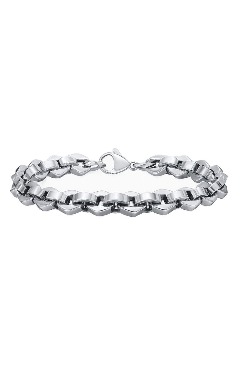 AMERICAN EXCHANGE Men's Stainless Steel Bike Chain Line Bracelet, Main, color, Silver