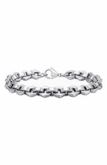 AMERICAN EXCHANGE Men's Stainless Steel Bike Chain Line Bracelet