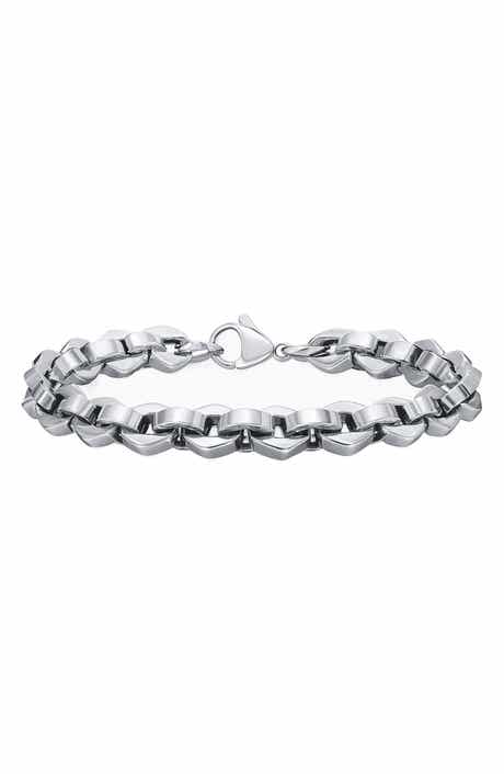 AMERICAN EXCHANGE Men's Stainless Steel Bike Chain Line Bracelet