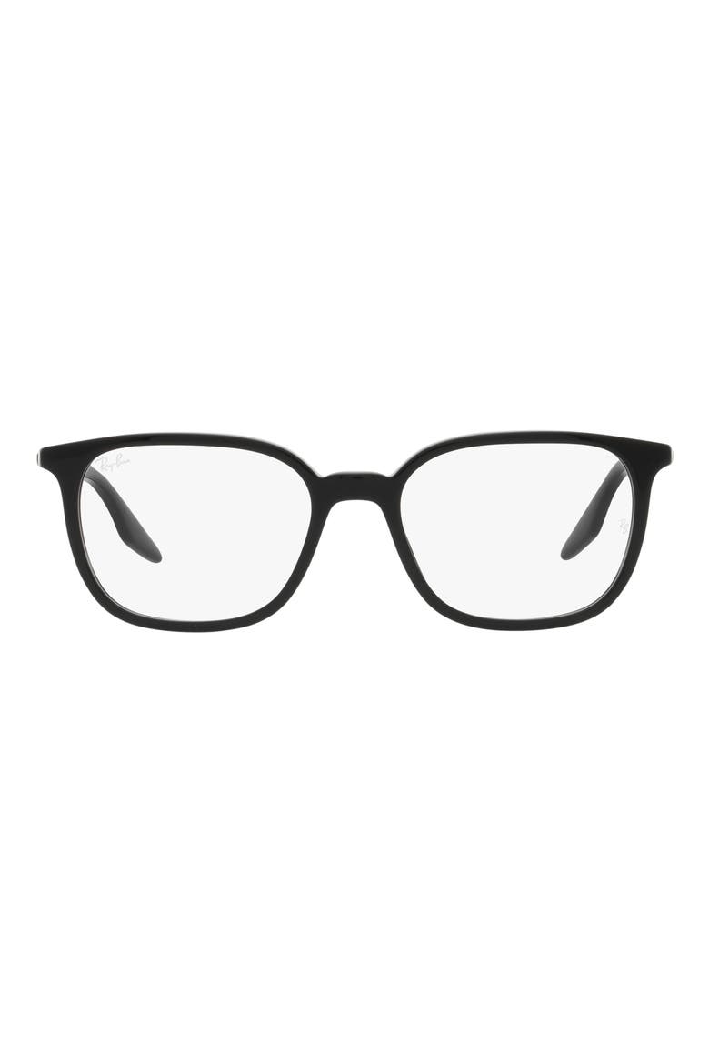54mm Square Optical Glasses, Main, color, BLACK