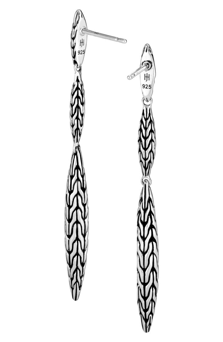 John Hardy Classic Chain Spear Drop Earrings, Alternate, color, 