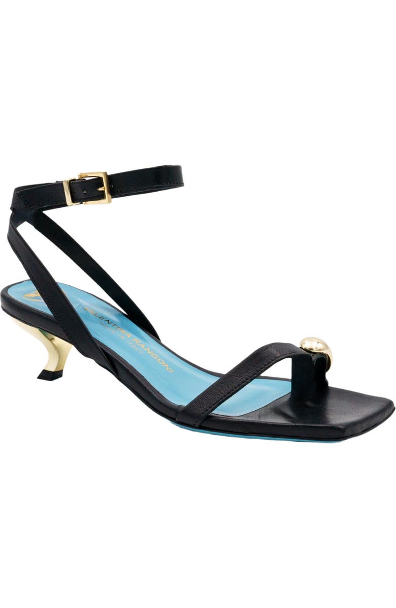 Valentina Rangoni Velia Ankle Strap Sandal, Main, color, Black