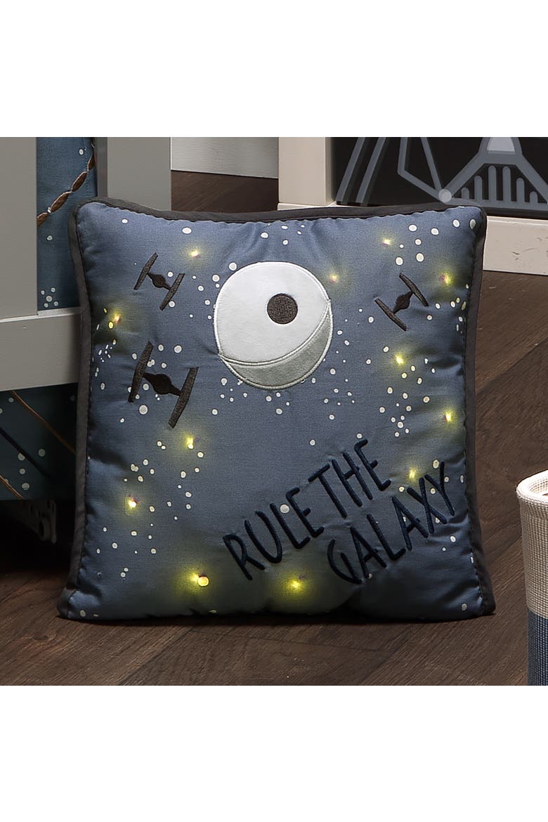Star Wars Signature Galaxy LED Light-Up Decorative Throw Pillow, Alternate, color, Blue