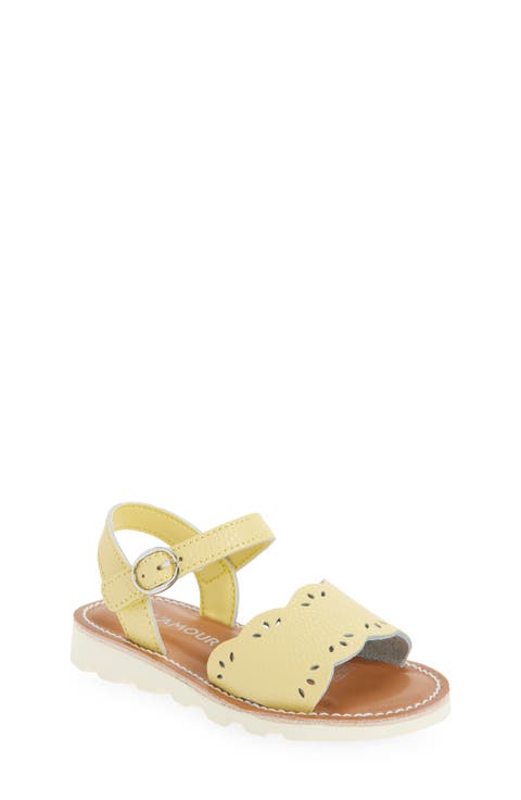 Kids' Ella Scalloped Ankle Strap Sandal (Walker, Toddler & Little Kid)