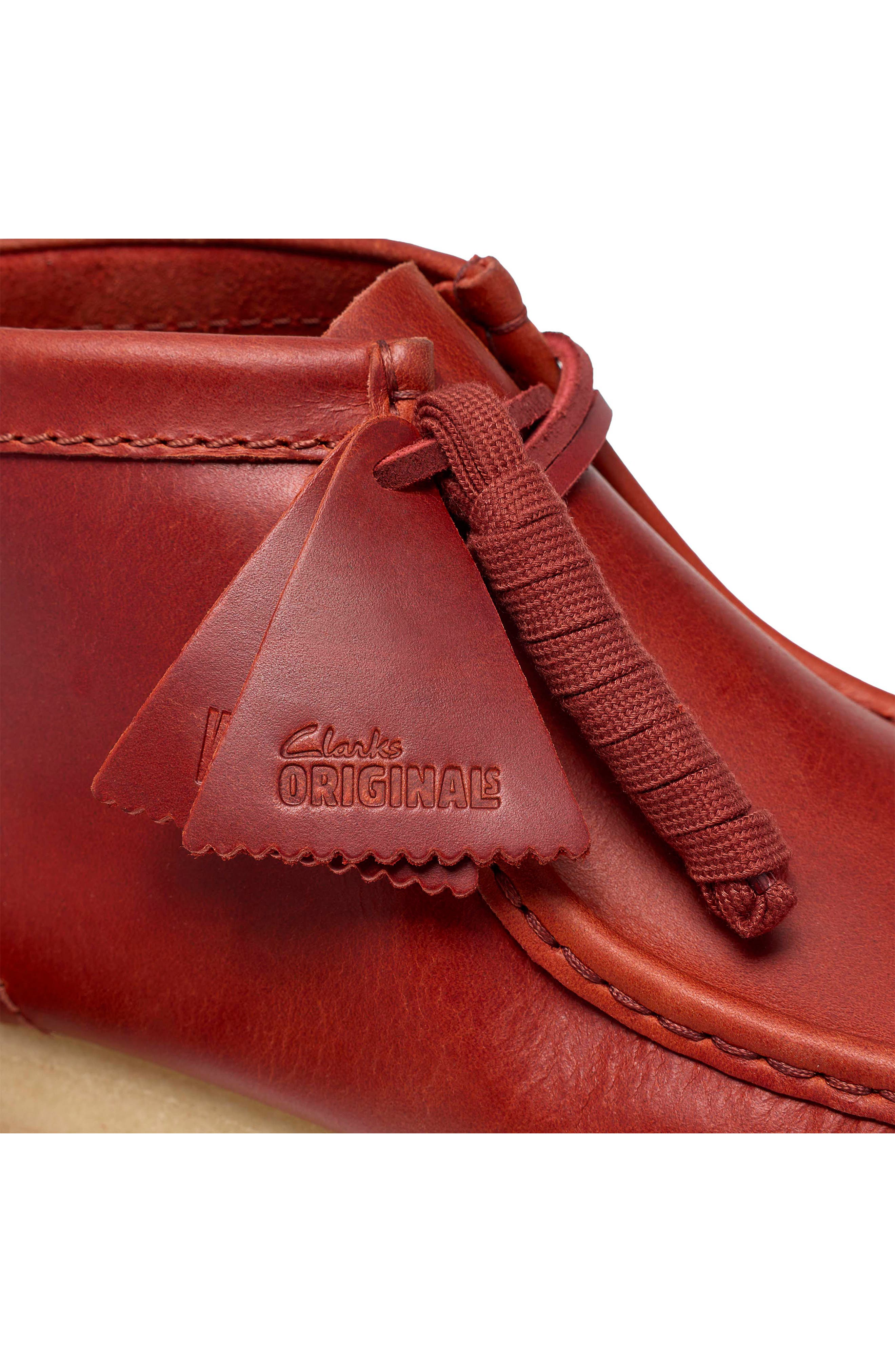 Wallabee Boot, Alternate, color, BRICK RED