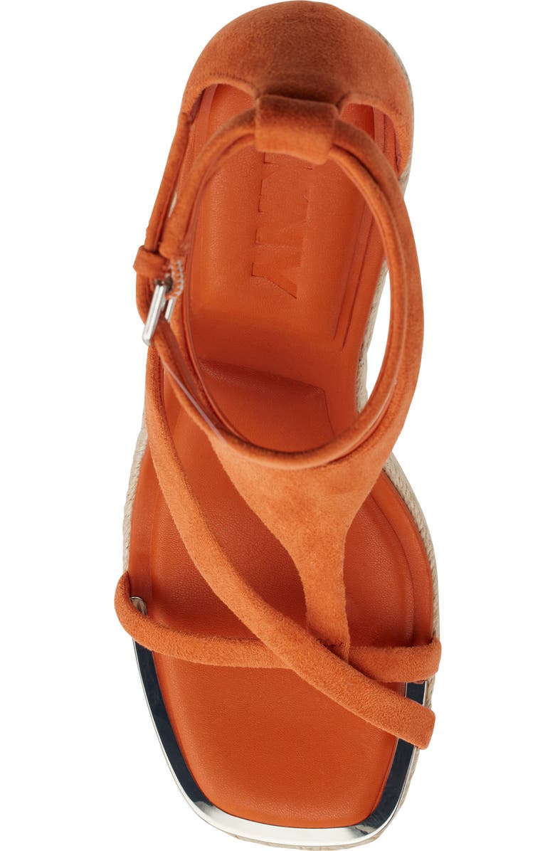 DKNY Maryn Espadrille Platform Wedge Sandal, Alternate, color, Spicy Orange