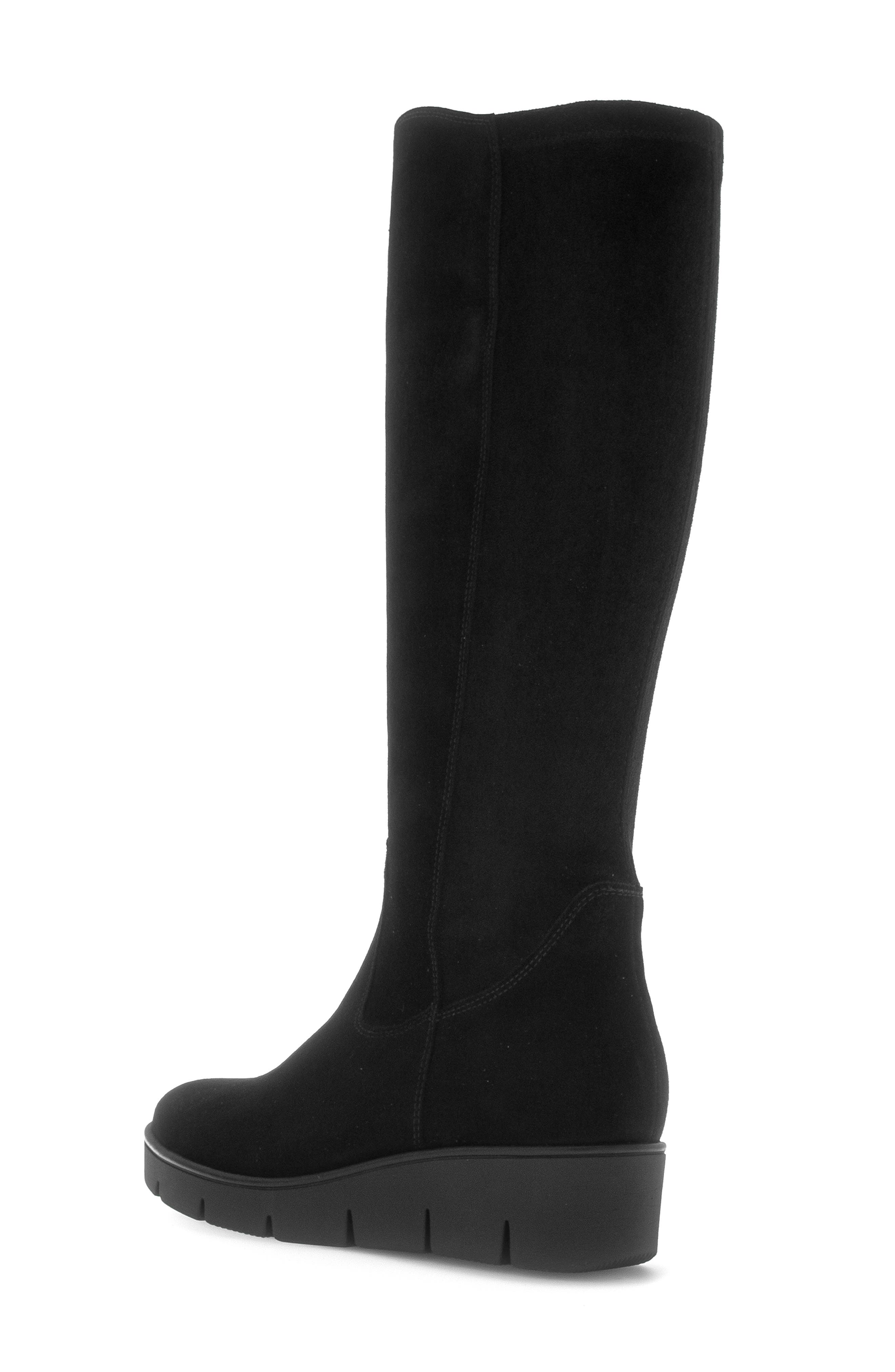 Vina Leather Knee High Boot, Alternate, color, BLACK