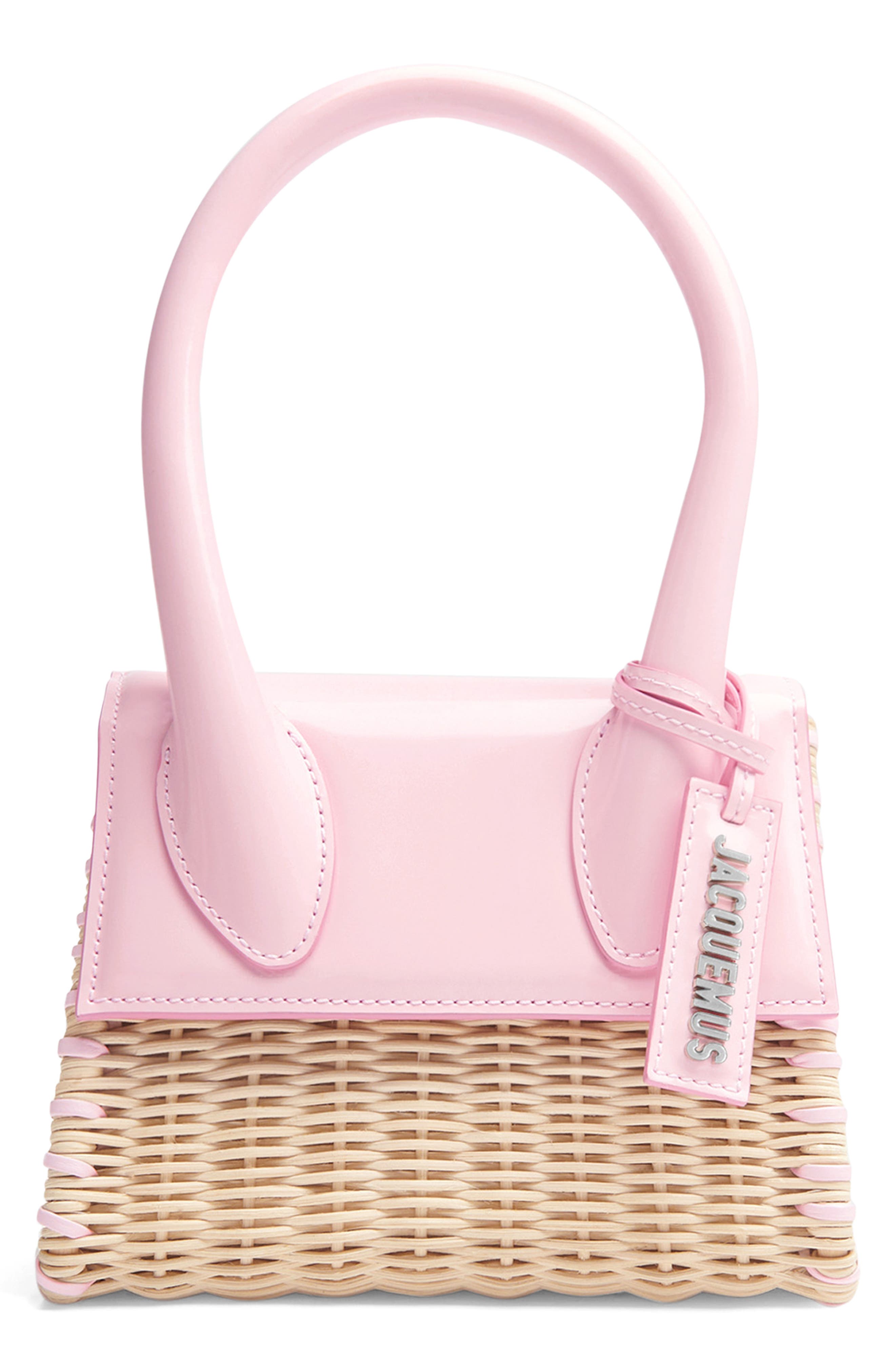 Jacquemus Le Chiquito Moyen Wicker Bag, Main, color, 