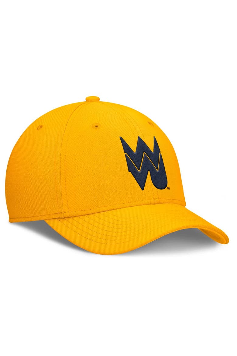 Men's Nike Gold West Virginia Mountaineers Rise Academic Dri-FIT Flex Hat, Alternate, color, Gold