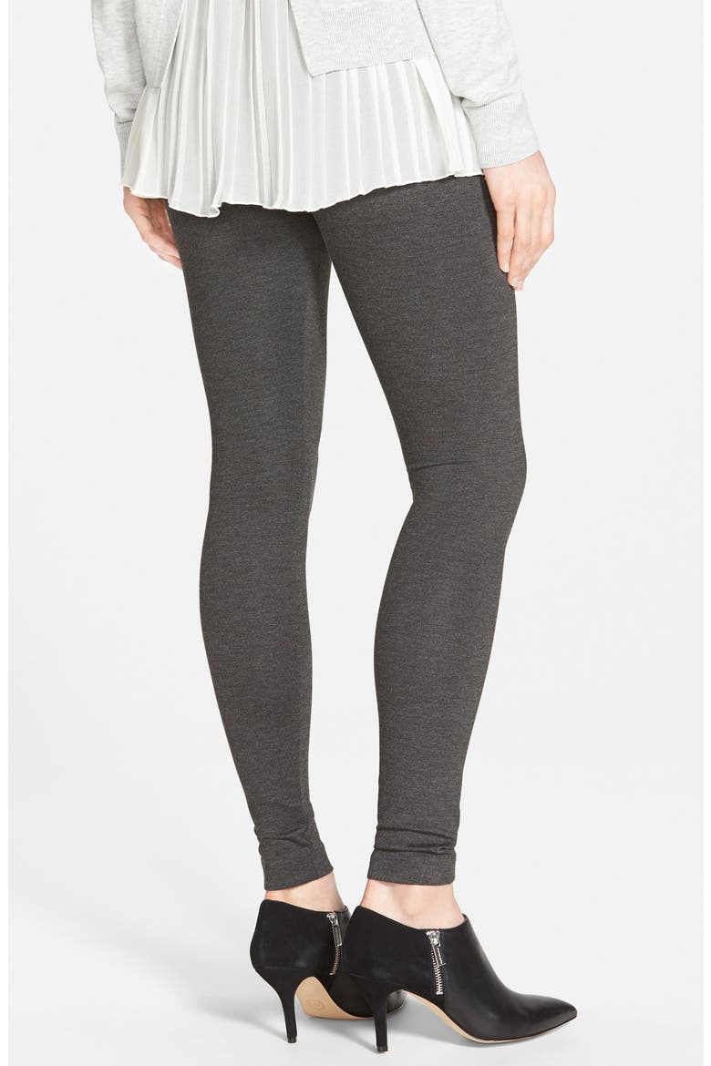 'Lyssentials Center Seam Ponte Leggings, Alternate, color, CHARCOAL