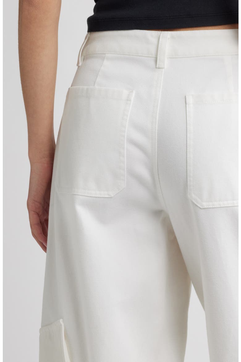 The Bubble Barrel Leg Cargo Pants, Alternate, color, WHITE