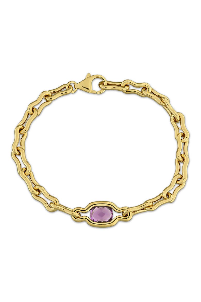 Amethyst Link Bracelet, Main, color, PURPLE