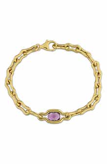Amethyst Link Bracelet