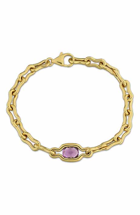 Amethyst Link Bracelet