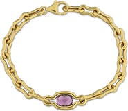 DELMAR Amethyst Link Bracelet
