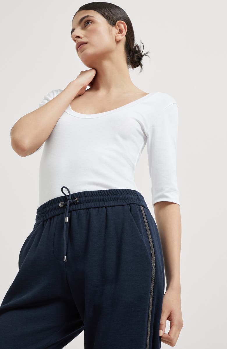 Brunello Cucinelli Interlock trousers, Alternate, color, Night