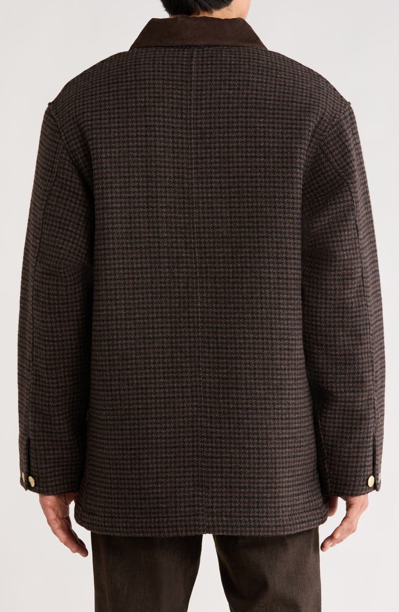 Carhartt Work In Progress Lowis Brushed Houndstooth Chore Coat, Alternate, color, Vitola Heather