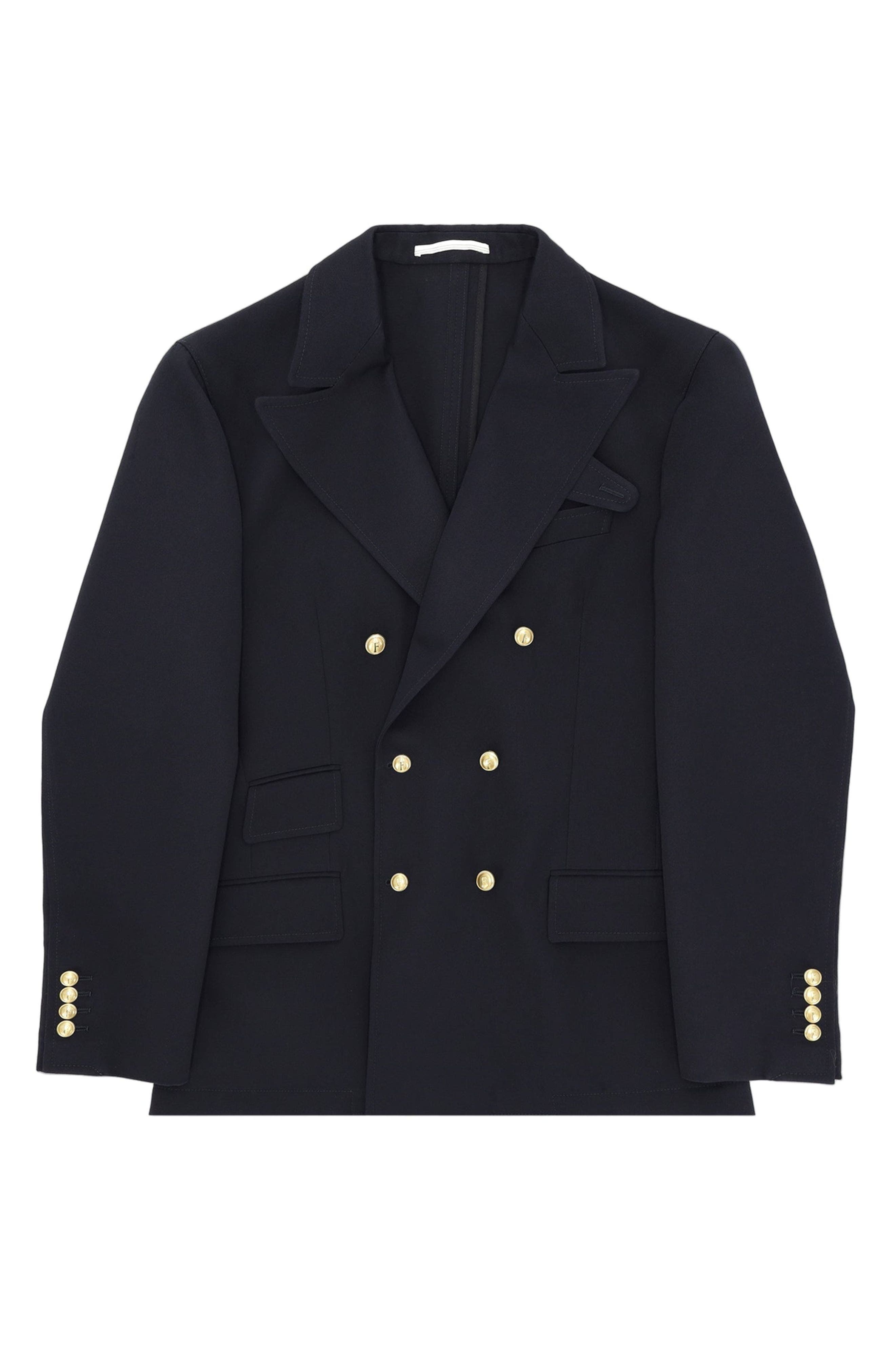 Classic Double-Breasted Wool Blazer