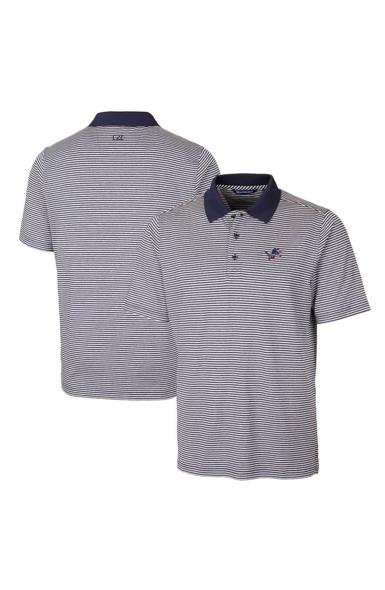 Cutter & Buck Men's Cutter & Buck Navy Detroit Lions Big & Tall Forge Tonal Stripe Stretch Polo, Alternate, color, 