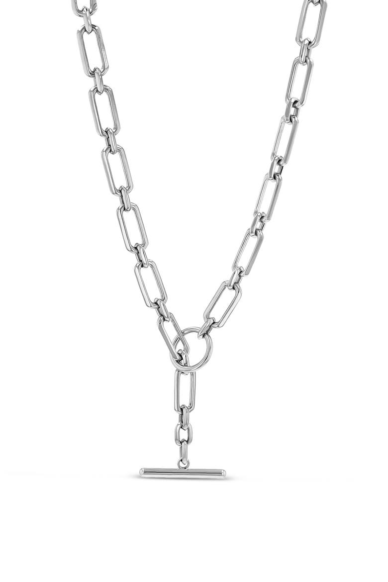 Oval Link Chain Necklace With Toggle, Main, color, Sterling Silver