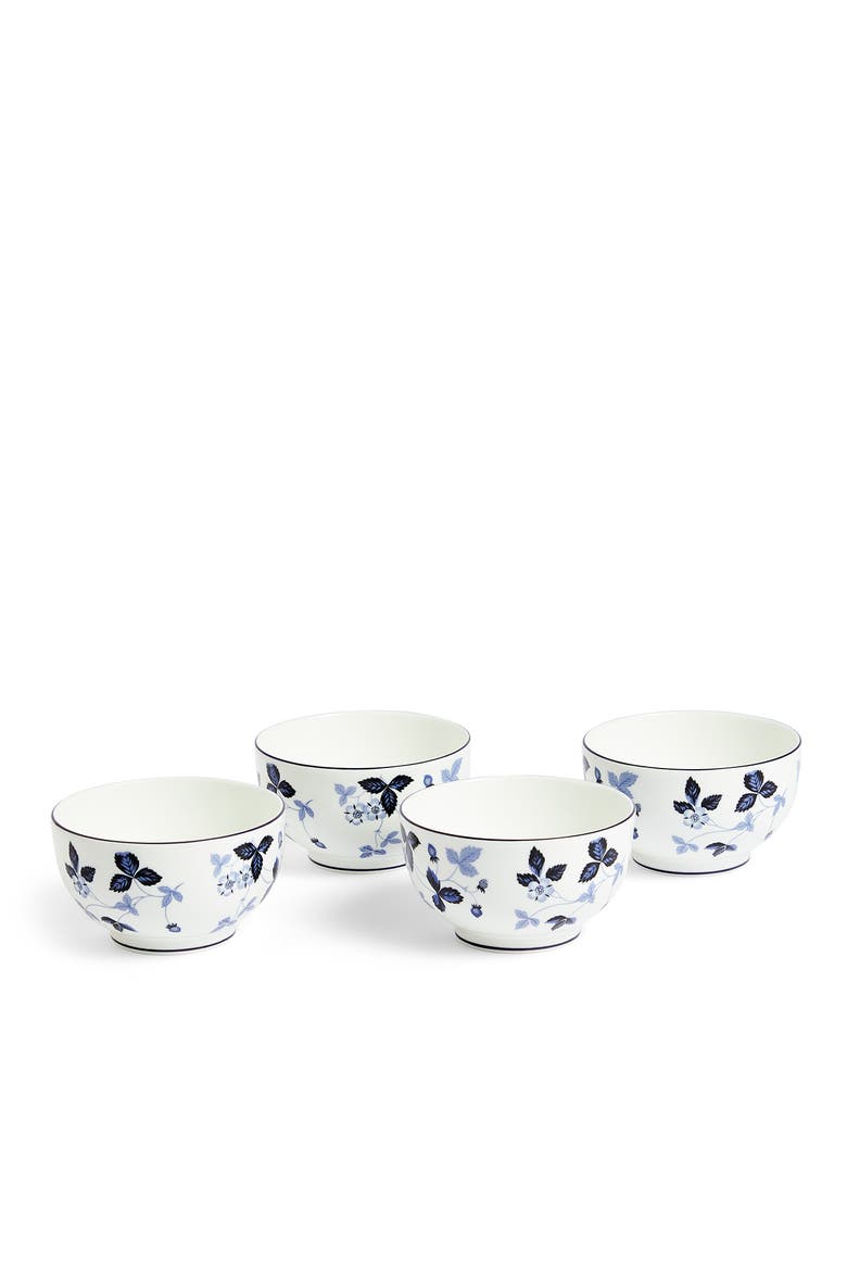 Wild Strawberry 15-Piece Bone China Dinnerware Set, Alternate, color, BLUE