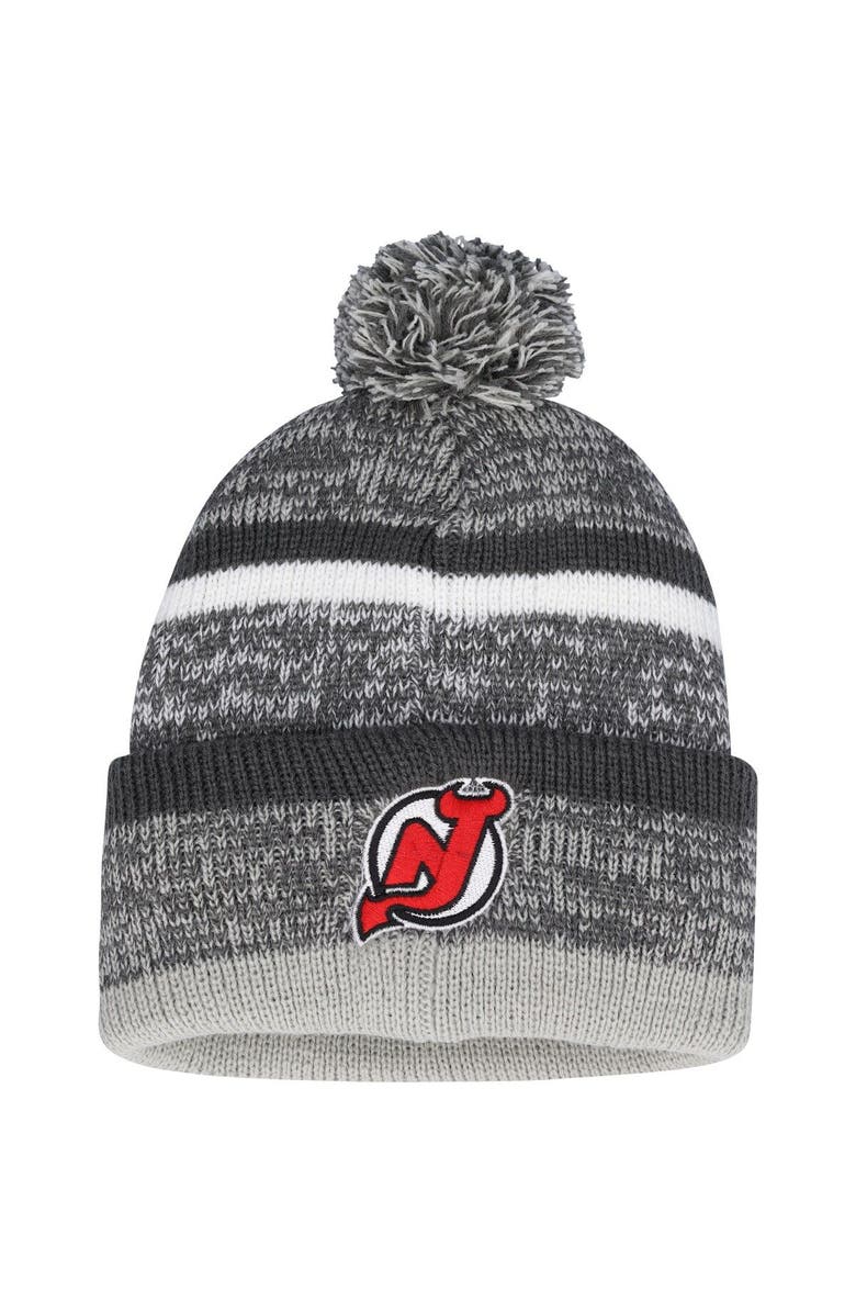 '47 Men's '47 Charcoal New Jersey Devils 40th Anniversary Cuffed Knit Hat with Pom, Main, color,
