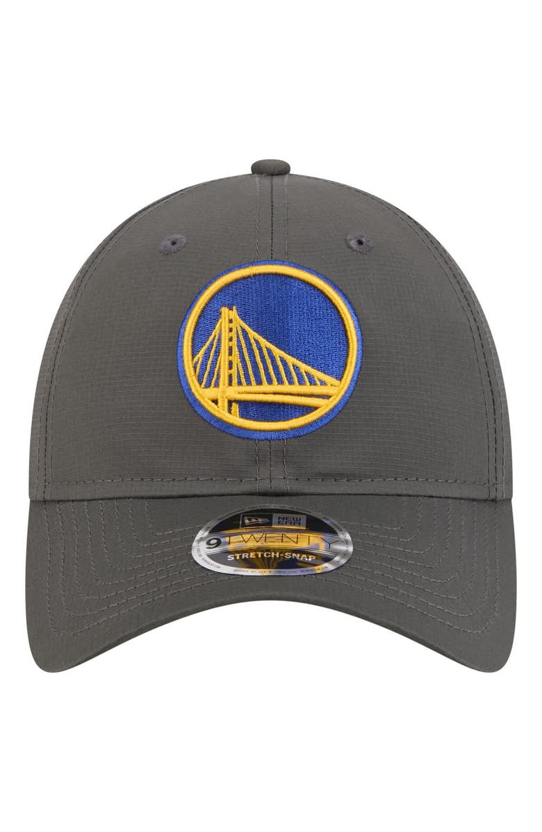 New Era Men's New Era Charcoal Golden State Warriors Active Ripstop 9TWENTY Adjustable Hat, Alternate, color, 