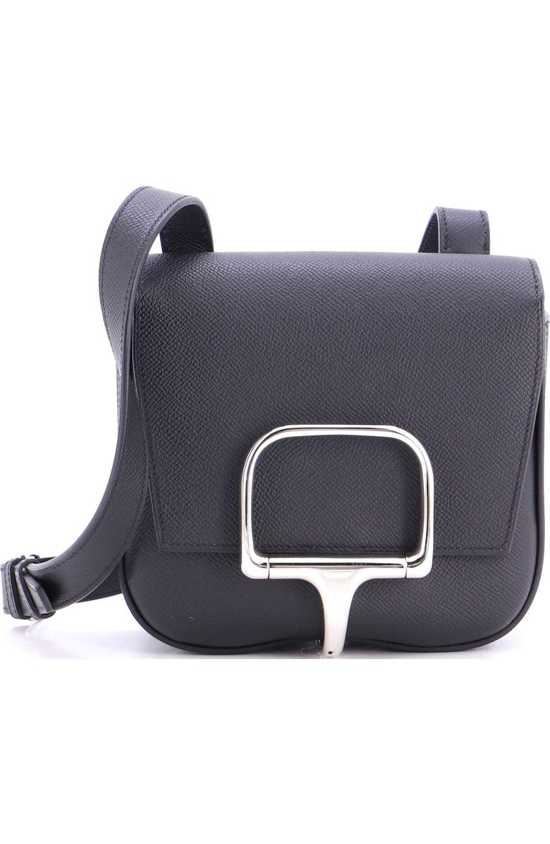 Pre-Owned Hermes Della Cavalleria Shoulder Bag Epsom Mini, Main, color, Noir