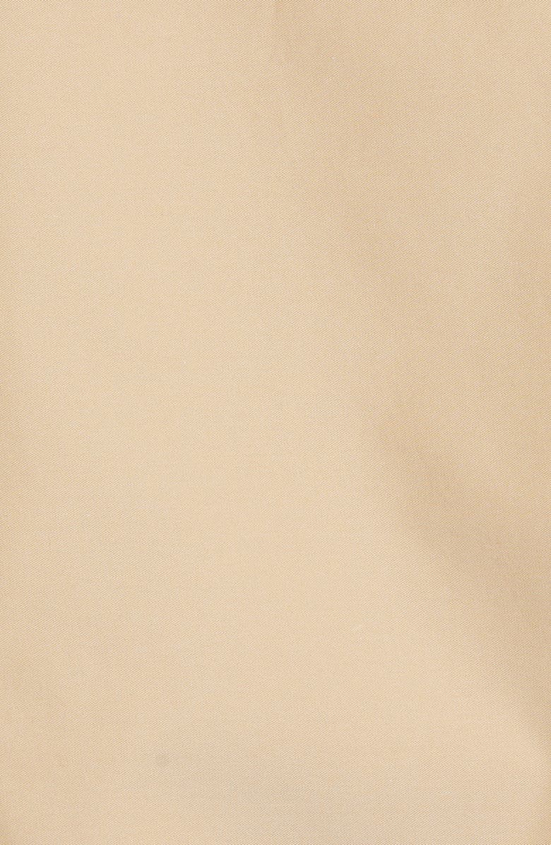 Burberry Leather Trimmed Cotton Hooded Cape, Alternate, color, 