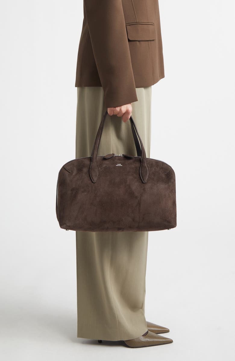 TOTEME Medium Day Suede Tote, Alternate, color, Brown