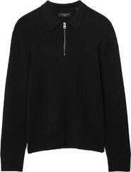 AllSaints Jakob Wool & Alpaca Blend Polo Sweater