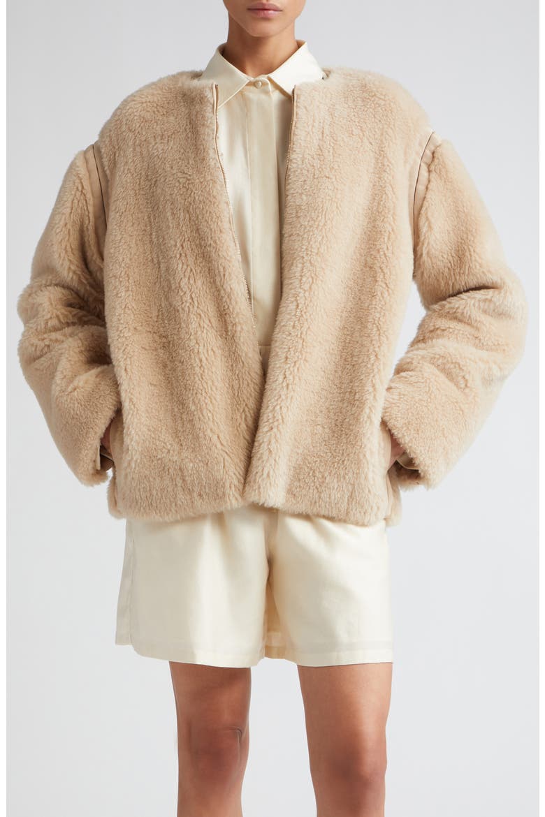Max Mara Panno Alpaca, Virgin Wool & Silk Fleece Zip Jacket (Women