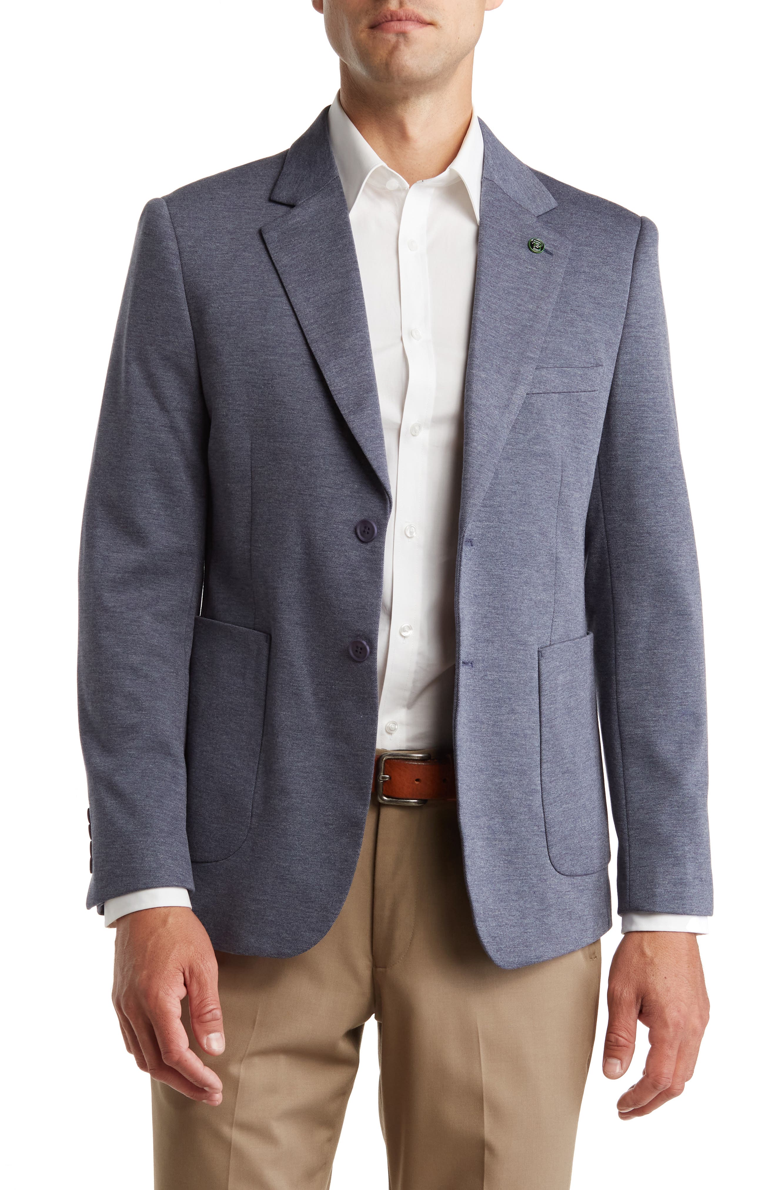 TOM BAINE Notch Collar Two Button 4-Way Stretch Jacket