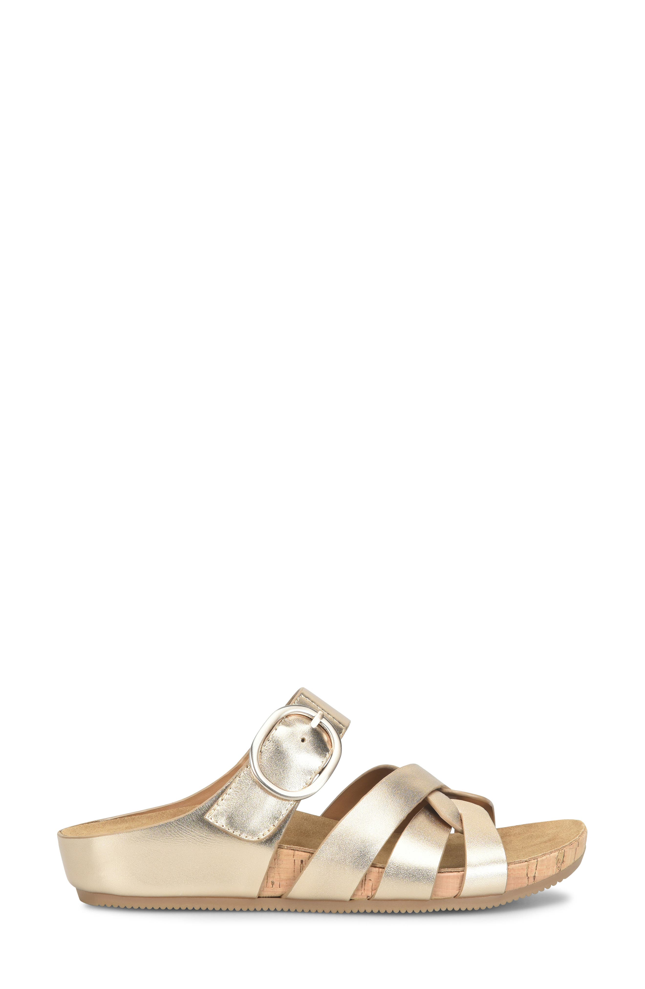 Gianna Platform Wedge Slide Sandal, Alternate, color, GOLD